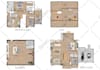 do 2d floor plan, furniture, color, textured plan for airbnb