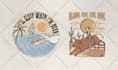 hand drawn illustration, artwork, vintage, surf style, design clothing brand