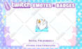 draw cute custom emotes,sub badges,stickers for twitch, discord, kick stream