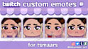 make you cute emotes and badges for twitch discord youtube