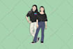 create a minimalist flat line your avatar in my style