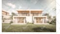 create a 3d model and render an image architecture project