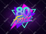 create 80s 90s logo typography