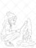 create coloring book page or line art