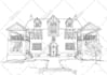 make a detailed building line drawing