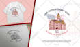 do hand drawn vintage retro logo illustration design for business