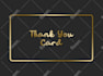design thank you card, product insert and luxury card