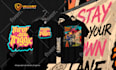 do graphic t shirt design for merch clothing brand