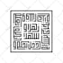 create a creative arabic calligraphy square kufic