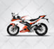 design a cool wrap decal sticker frame for motorcycle
