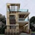 modern 3d house exterior elevation and interior rendering