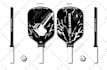 create modern unique custom pickleball paddles designs