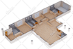 convert 2d to 3d floor plans in 10 hrs