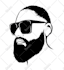 design minimal face logo face silhouette