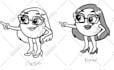 sketch your cartoon character