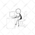 draw a high quality and unique stickman stick figure clipart