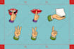 create hand drawn doodle icons, cartoon illustrations