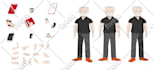 make 2d cartoon character sheet ready for animation
