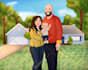 draw a cute disney couple portrait from your photo
