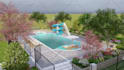 do backyard and landscape design 3d modelling and rendering