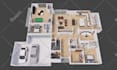 convert 2d to 3d floor plan and rendering