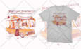 create vintage design for tshirt clothing and illustration