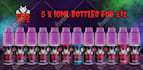 do vape e liquid bottle label and packaging design