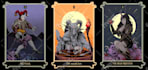 draw awesome card game, tarot design, oracle, tcg, dark art