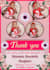 design event card, party invitation and birthday card
