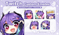 create custom anime twitch emotes or sub badges or sticker