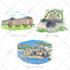 draw a custom watercolor wedding venue illustration