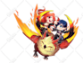 make a chibi character illustration for sticker and keychain