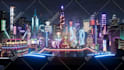 do cyberpunk scifi futuristic city no ai use