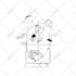 make line art, monoline geometric, minimalist tattoo design