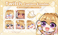 create custom anime twitch emotes or sub badges or sticker