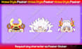 draw anime cartoon peeker sticker for merch or webstore