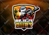 do unique rust server logo design, discord icon with panels, overlays