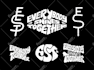 design typography logo word art in shape for brand clothing