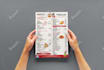 design amazing food restaurant menu