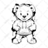 draw mascot cartoon character polo teddy bear, logo, t shirt design streetwear