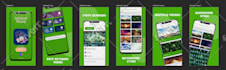 create a complete android app with UI and backend