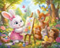 illustrate cute watercolor childrens book characters