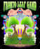 hand draw cartoon logo trippy psychedelic hippie retro