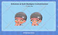 create chibi emotes, animated emotes or sub badges for twitch, discord, vtuber