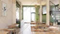 design and rendering for coffee shop, fast food, restaurant