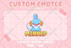 make cute custom emotes, sub badge for twitch, discord