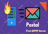 build SMTP server send unlimited emails postal with mailwizz