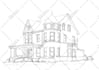 make a detailed building line drawing