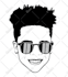 design minimal face logo face silhouette