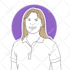 draw minimalist flat line art portrait illustration